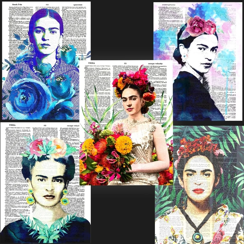 The Frida Kahlo Collection Vintage Dictionary Art Print Bundle